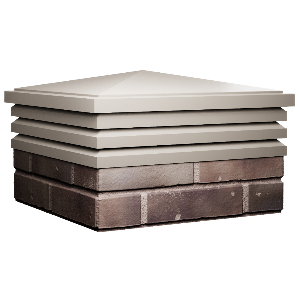 Колпак Zking Бона ХайТек Бежевый на столб 2х2 кирпича (513х513мм) в Симферополе фото