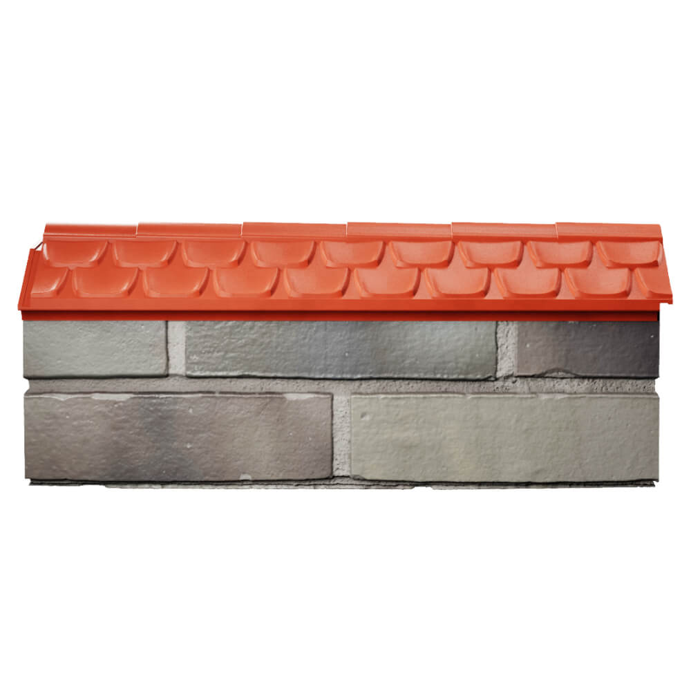 Парапет Zking Эльбрус Красный с посадкой на 0.5 кирпича (130мм) в Симферополе фото