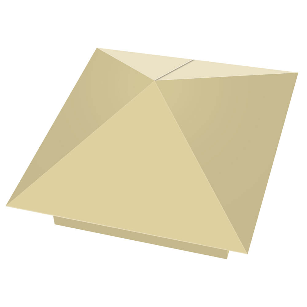 Колпак металлический 400х400мм RAL1014 Бежевый заборный Симферополь фото