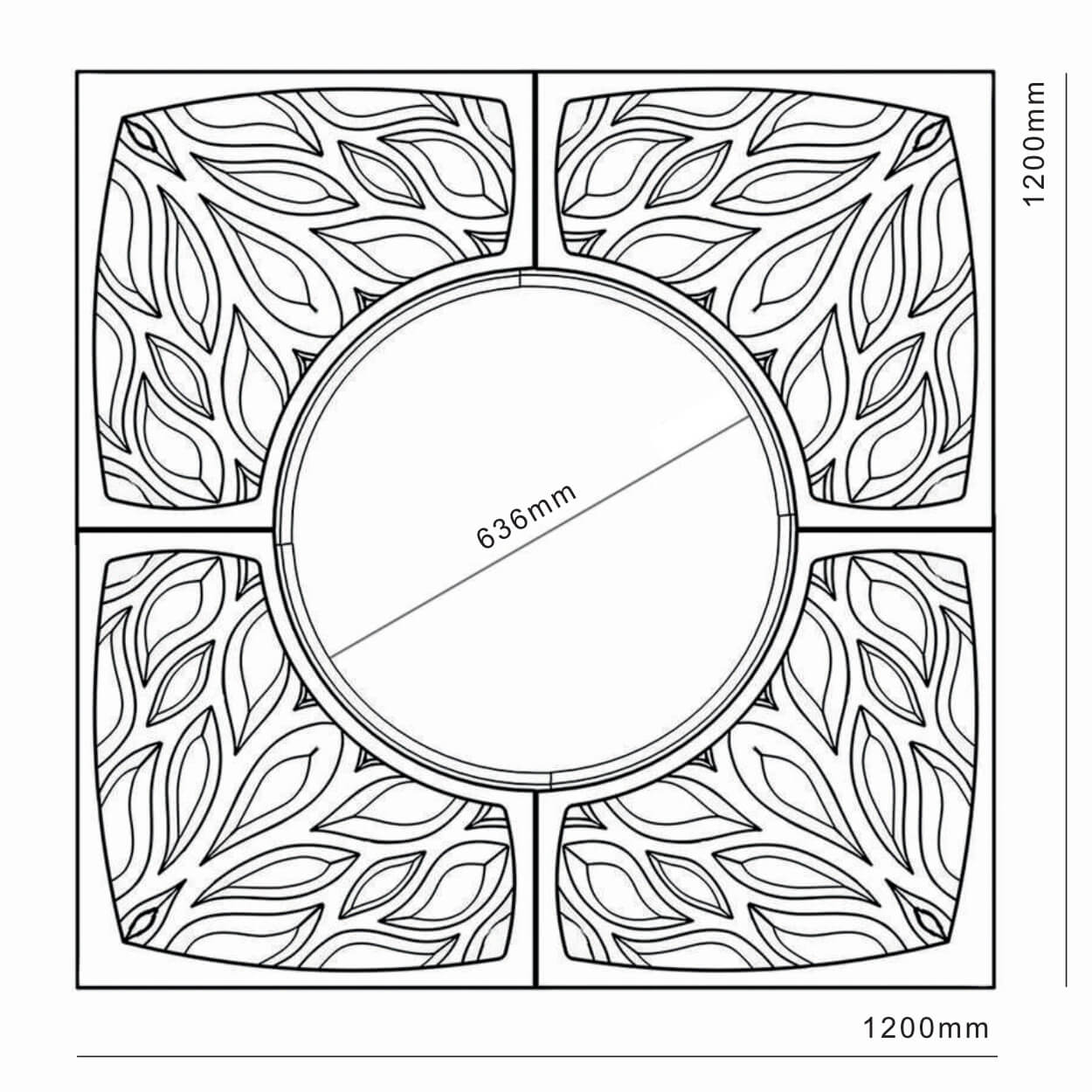 Приствольная решетка для дерева ZKING CRUST 1.2х1.2м Черная в Симферополе фото
