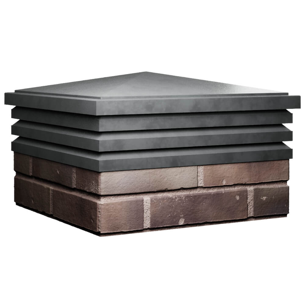 Колпак Zking Бона ХайТек Серый на столб 2х2 кирпича (513х513мм) в Симферополе фото