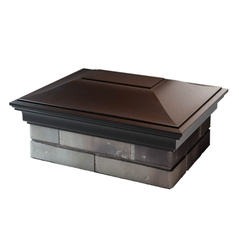 Колпак Zking Монблан Коричневый на столб 2х1.5 кирпича (515х385мм) в Симферополе фото