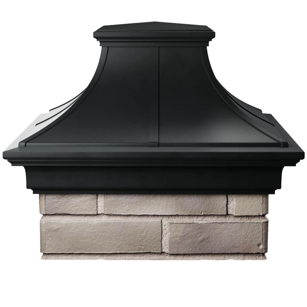 Колпак Zking Монблан Премиум Черный на столб 1.5х1.5 кирпича (385х385мм) Симферополь фото