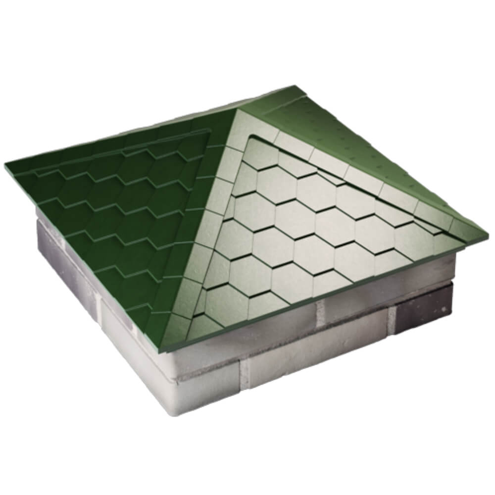 Колпак Zking Эверест Зеленый на столб 2х2 кирпича (535х535мм) Симферополь фото