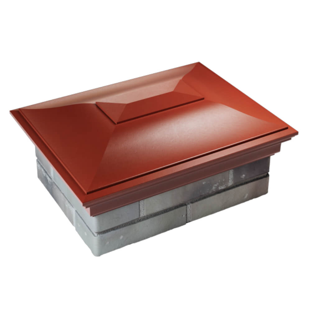 Колпак Zking Монблан Красный на столб 2х1.5 кирпича (515х385мм) Симферополь фото