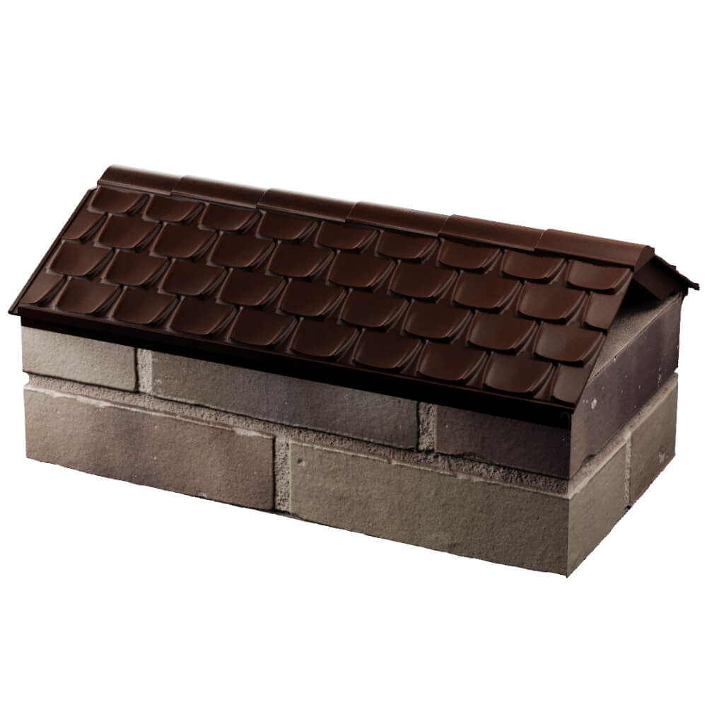 Парапет Zking Эльбрус Коричневый с посадкой на 1 кирпич (255мм) в Симферополе фото