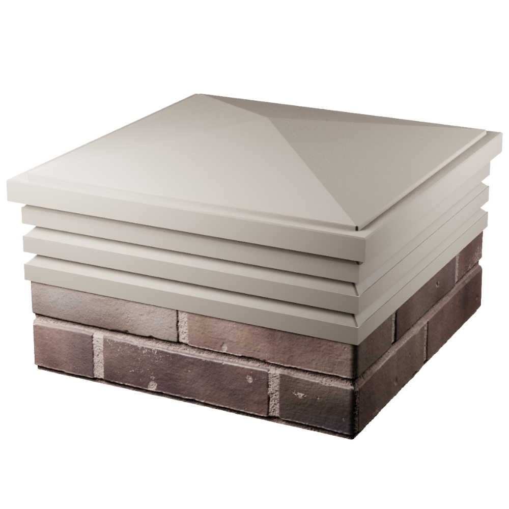 Колпак Zking Бона ХайТек Бежевый на столб 2х2 кирпича (513х513мм) в Симферополе фото