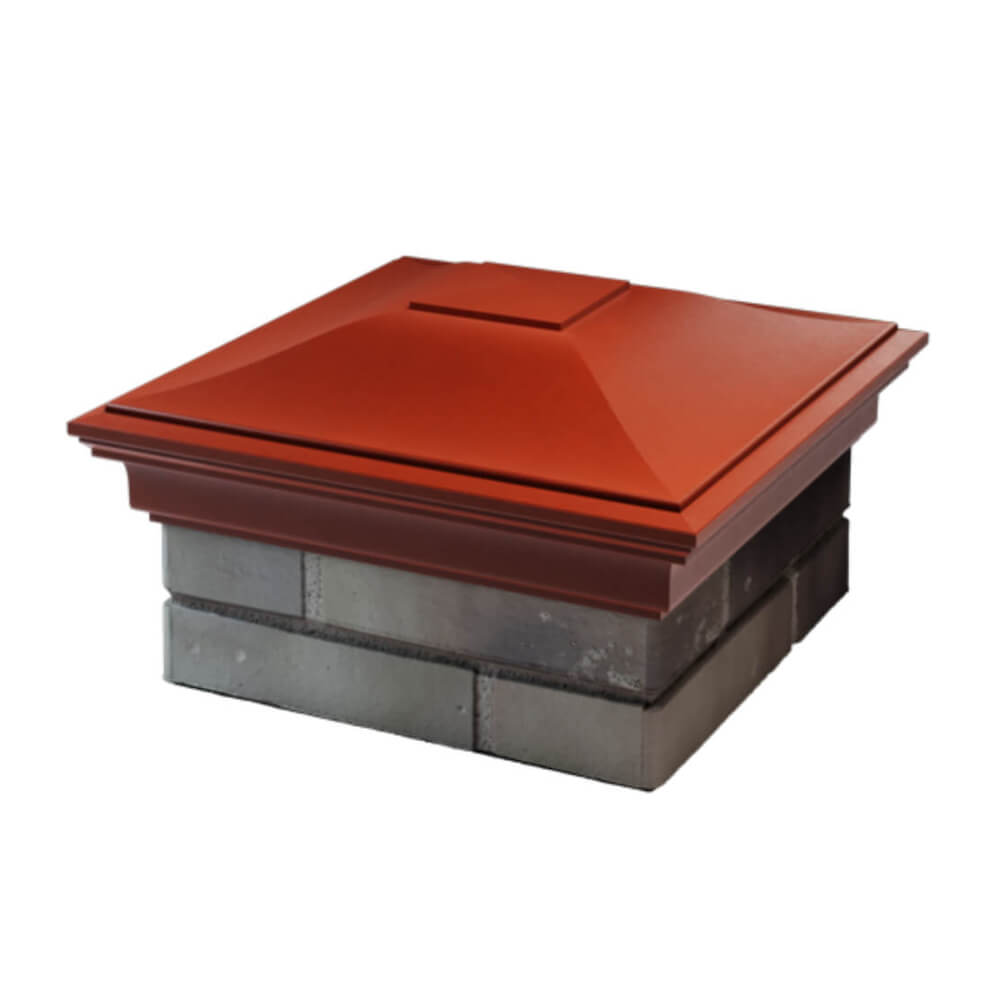 Колпак Zking Монблан Красный на столб 1.5х1.5 еврокирпича 0.7НФ (355х355мм) в Симферополе фото