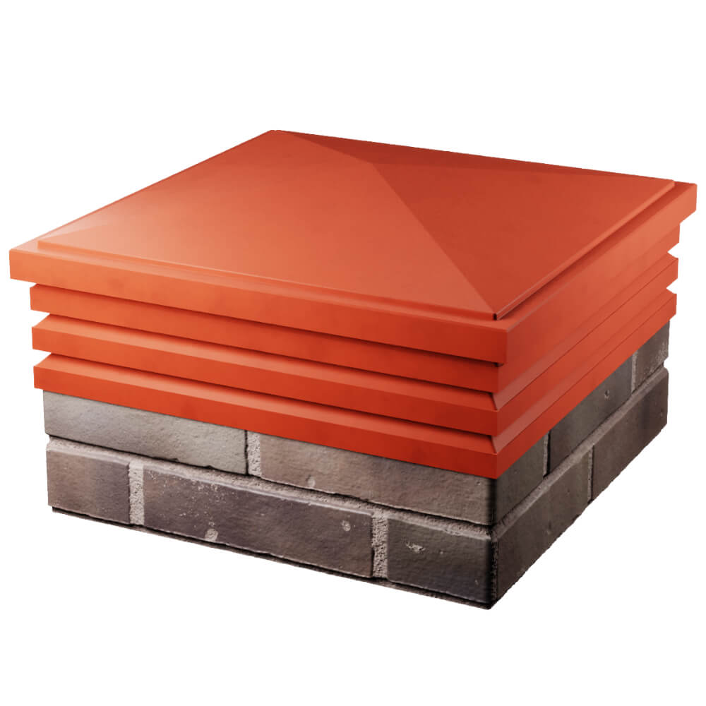 Колпак Zking Бона ХайТек Красный на столб 2х2 кирпича (513х513мм) в Симферополе фото