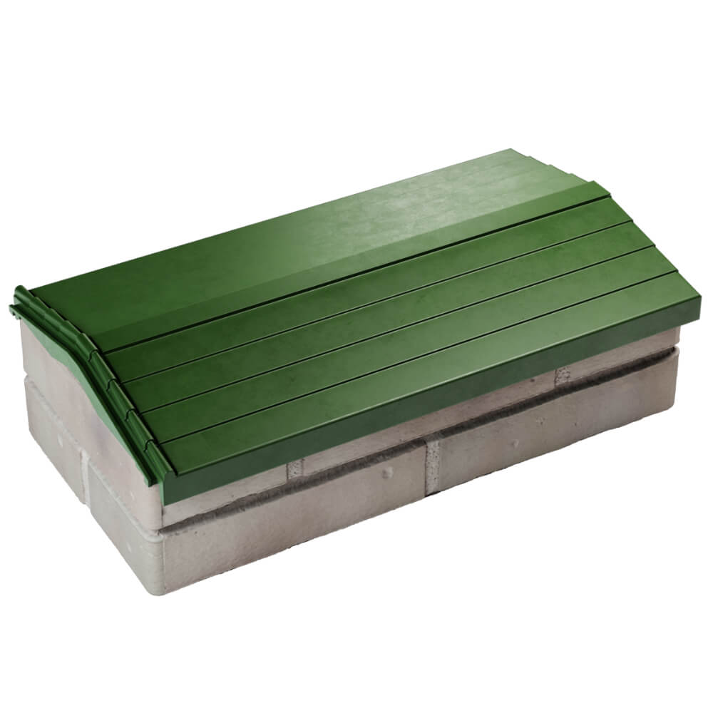 Парапет Zking Бона ХайТек Зеленый с посадкой на 1 кирпич (200/225/255мм) в Симферополе фото