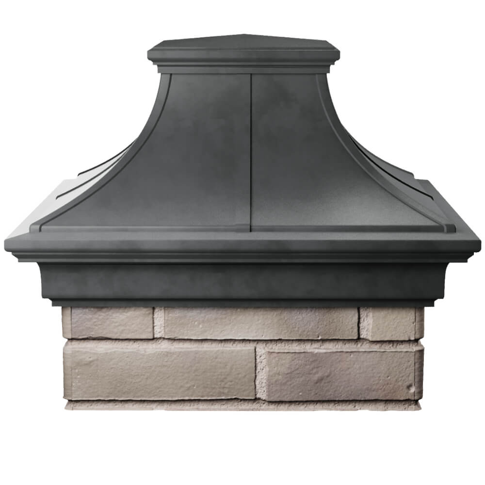 Колпак Zking Монблан Премиум Серый на столб 1.5х1.5 кирпича (385х385мм) Симферополь фото