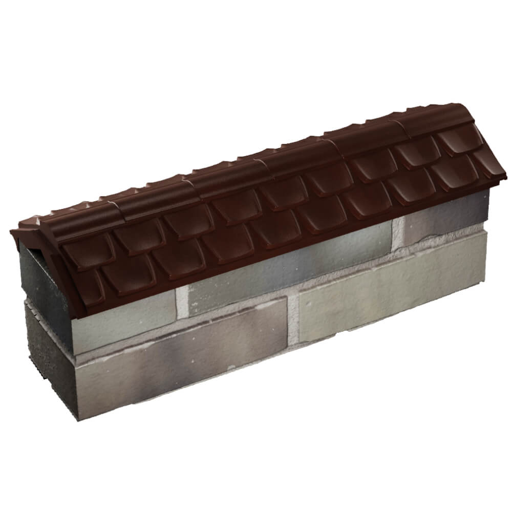 Парапет Zking Эльбрус Коричневый с посадкой на 0.5 кирпича (130мм) в Симферополе фото