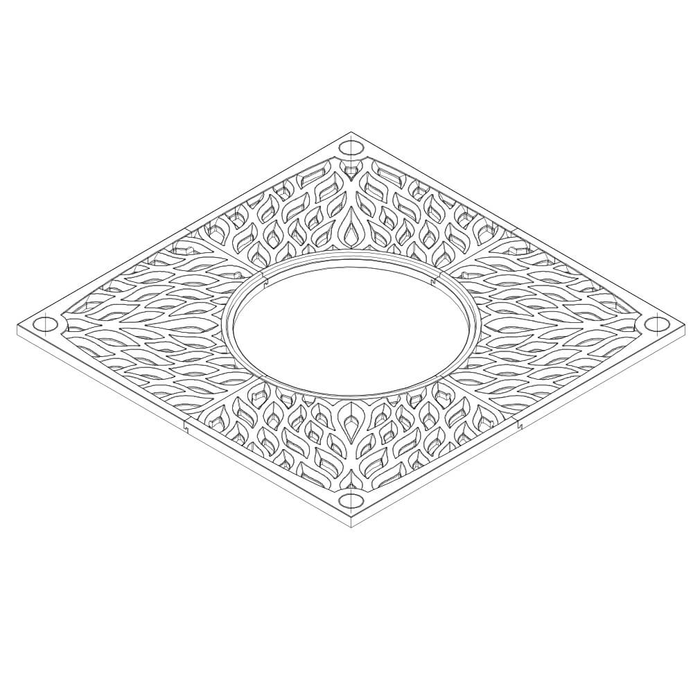 Приствольная решетка для дерева ZKING CRUST 2х2м Черная в Симферополе фото