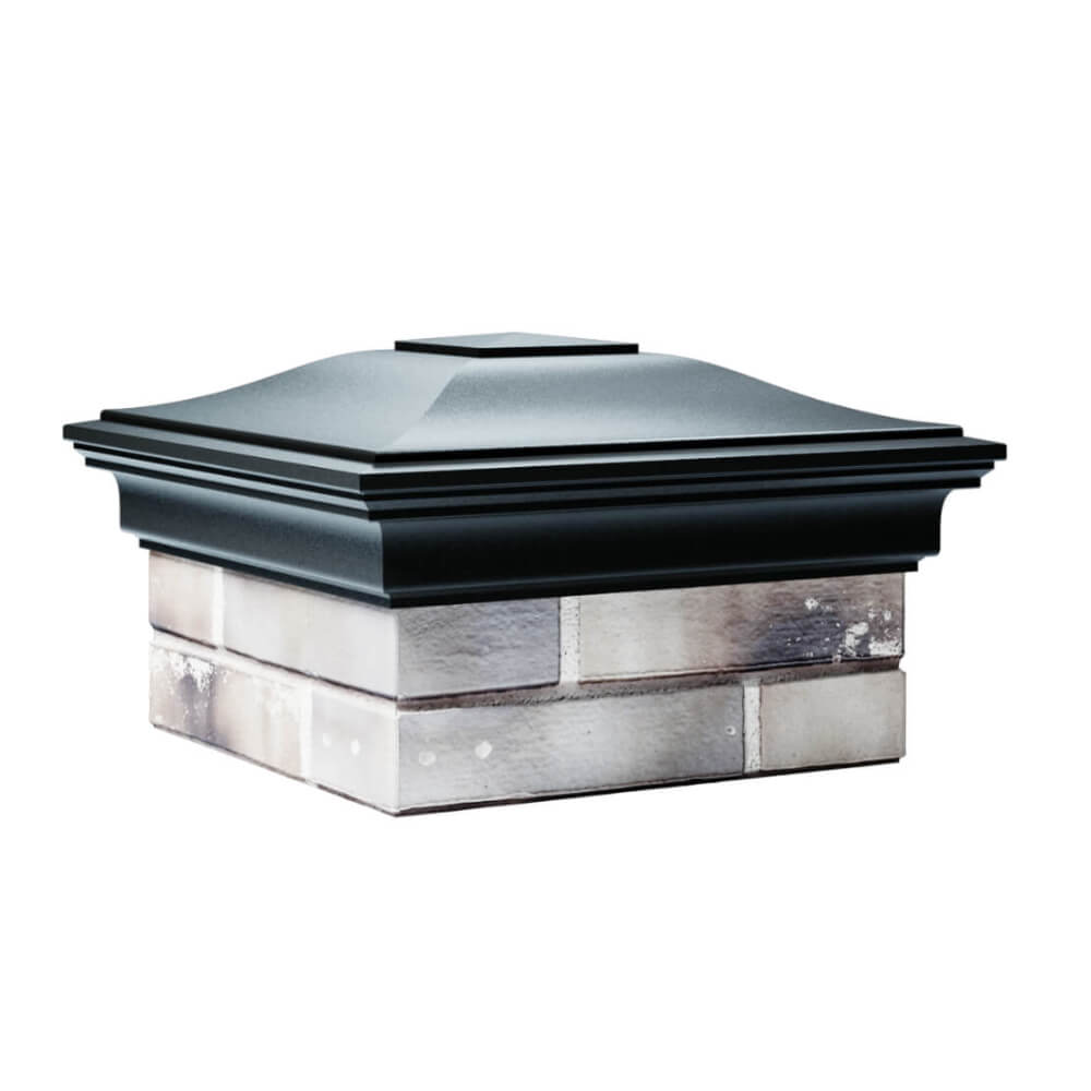 Колпак Zking Монблан Черный на столб 1.5х1.5 еврокирпича 0.7НФ (355х355мм) в Симферополе фото