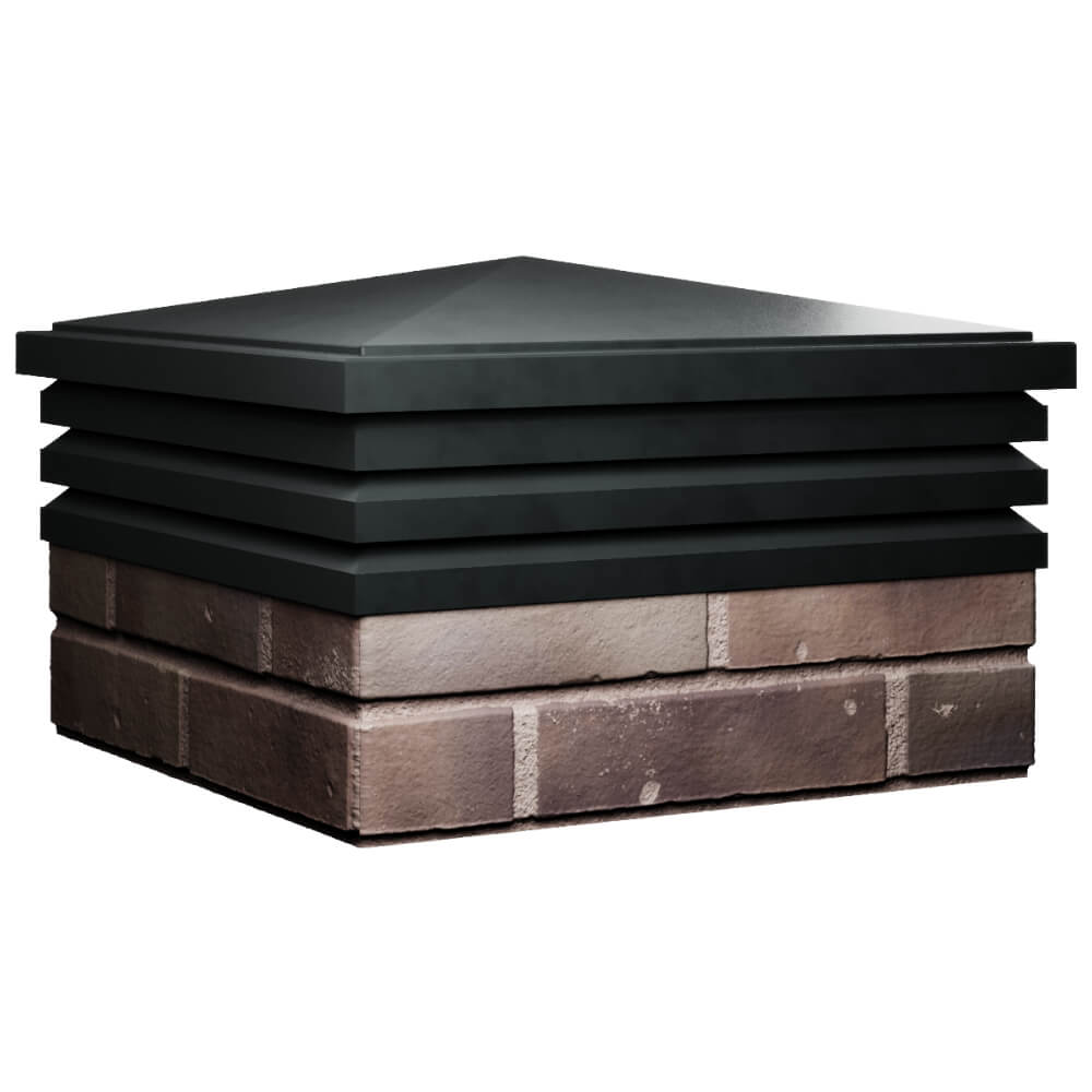 Колпак Zking Бона ХайТек Черный на столб 2х2 кирпича (513х513мм) в Симферополе фото