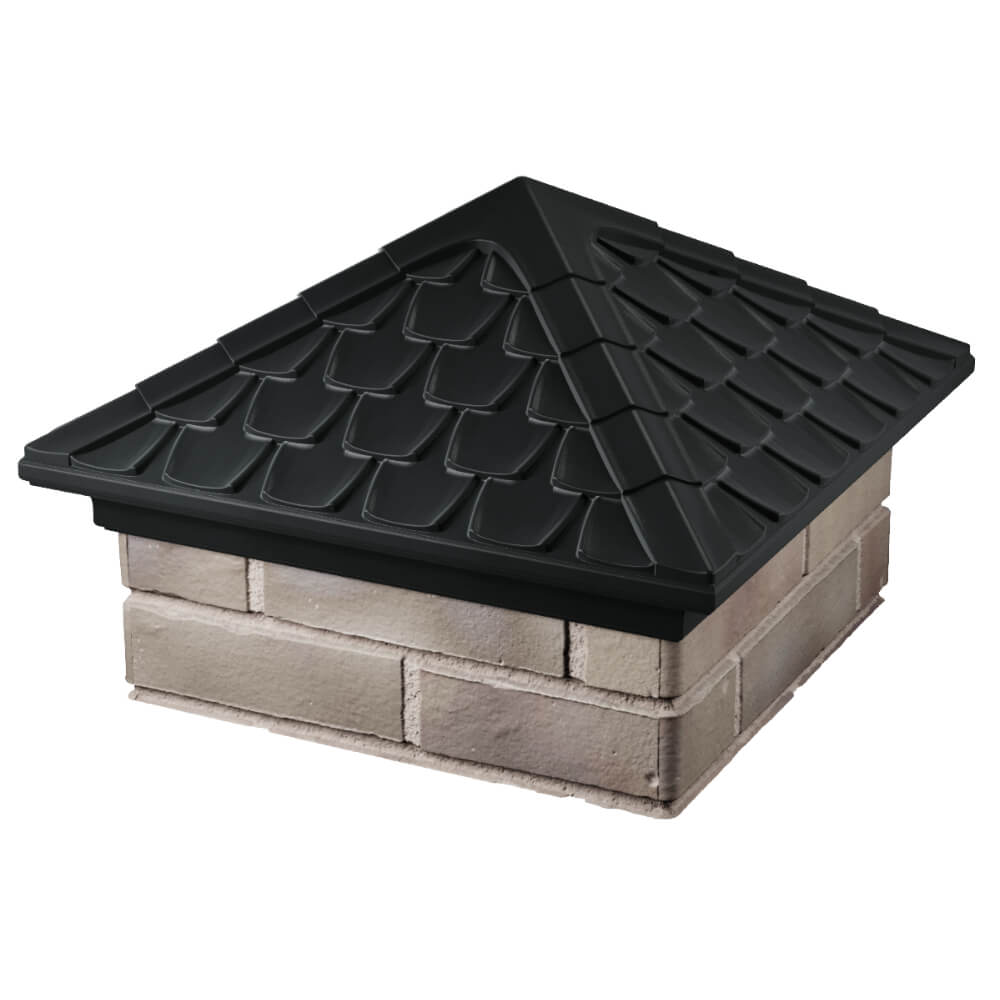 Колпак Zking Эльбрус Черный на столб 1.5х1.5 кирпича (385х385мм) в Симферополе фото