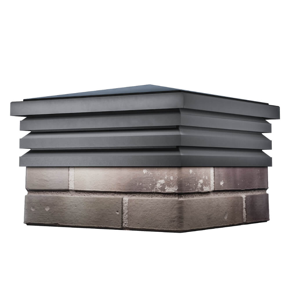 Колпак Zking Бона ХайТек Серый на столб 1.5х1.5 кирпича (385х385мм) в Симферополе фото