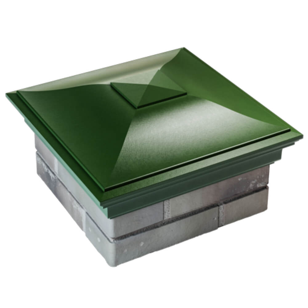 Колпак Zking Монблан Зеленый на столб 1.5х1.5 кирпича (385х385мм) в Симферополе фото