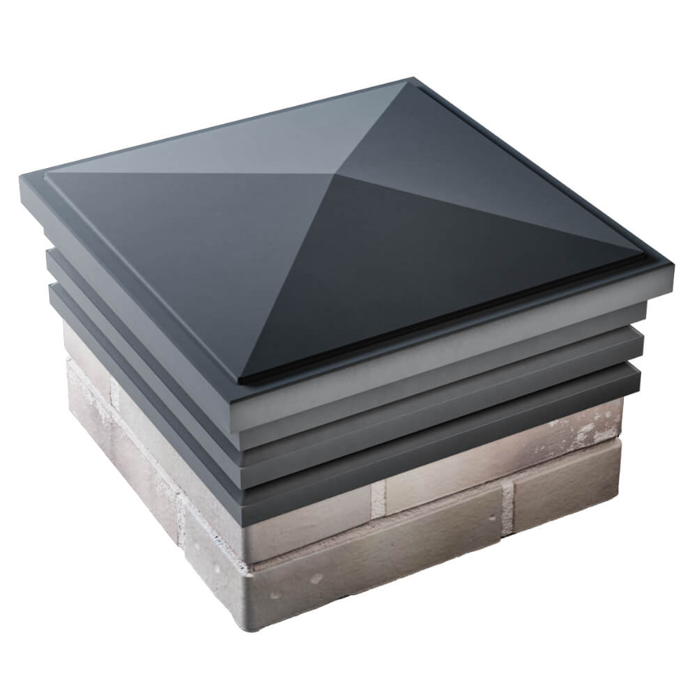 Колпак Zking Бона ХайТек Серый на столб 1.5х1.5 кирпича (385х385мм) в Симферополе фото