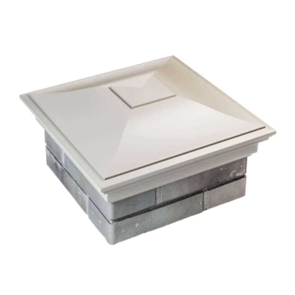 Колпак Zking Монблан Бежевый на столб 1.5х1.5 еврокирпича 0.7НФ (355х355мм) в Симферополе фото