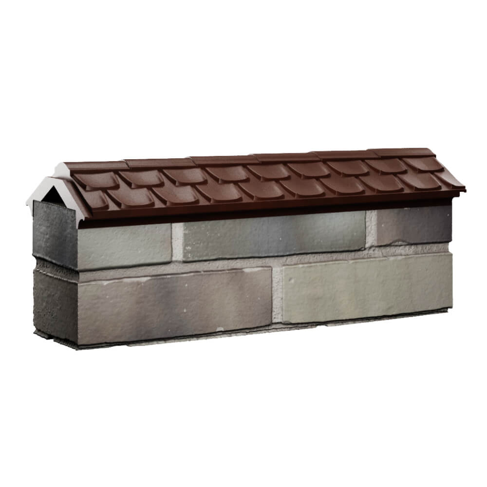 Парапет Zking Эльбрус Коричневый с посадкой на 0.5 кирпича (130мм) Симферополь фото