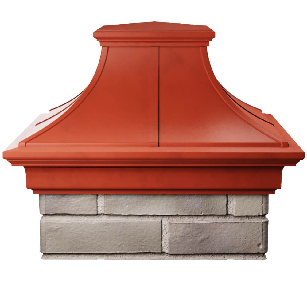 Колпак Zking Монблан Премиум Красный на столб 1.5х1.5 кирпича (385х385мм) Симферополь фото