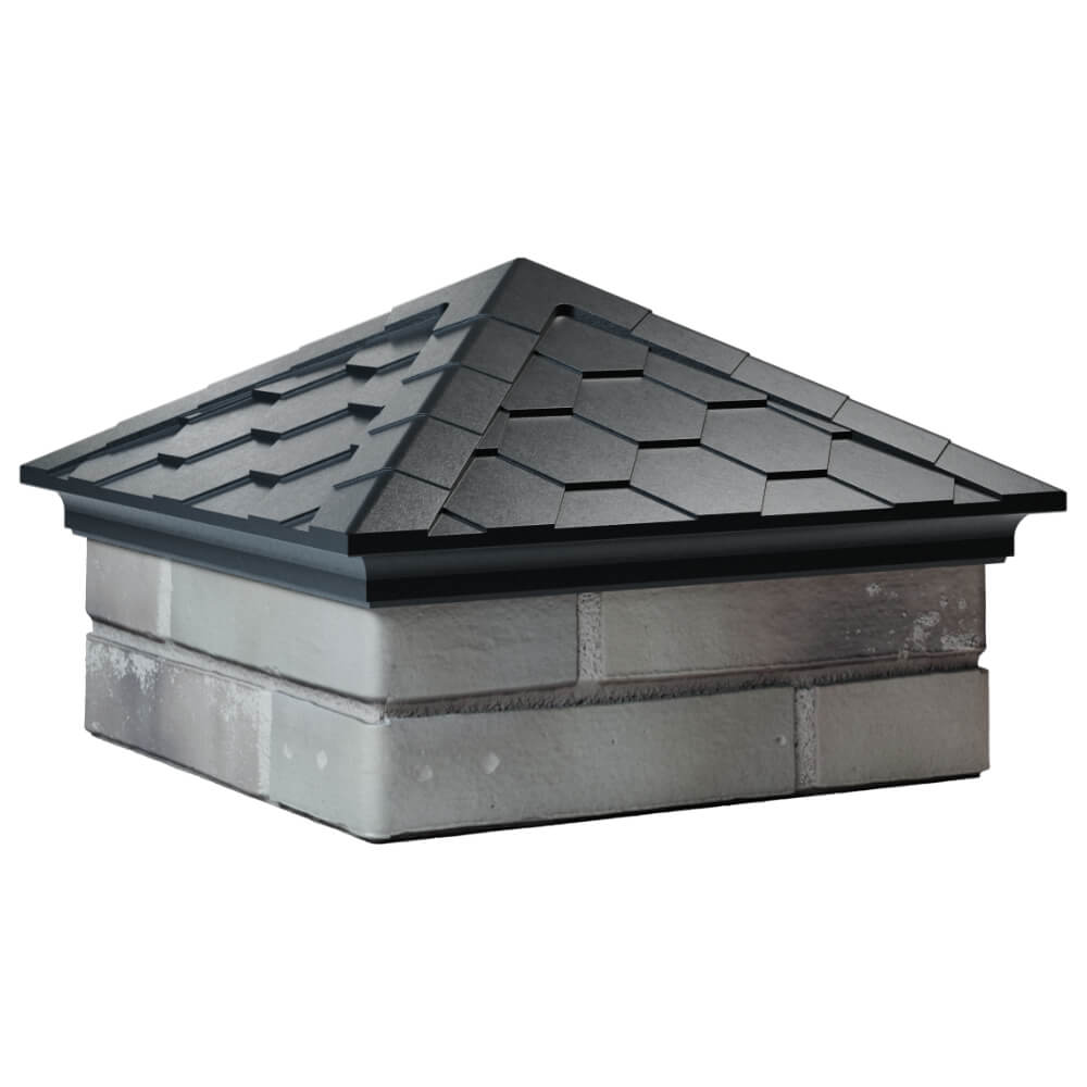 Колпак Zking Эверест Черный на столб 1.5х1.5 кирпича (390х390мм) в Симферополе фото