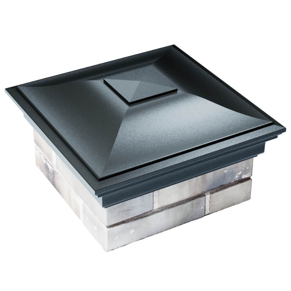 Колпак Zking Монблан Черный на столб 1.5х1.5 кирпича (385х385мм) в Симферополе фото