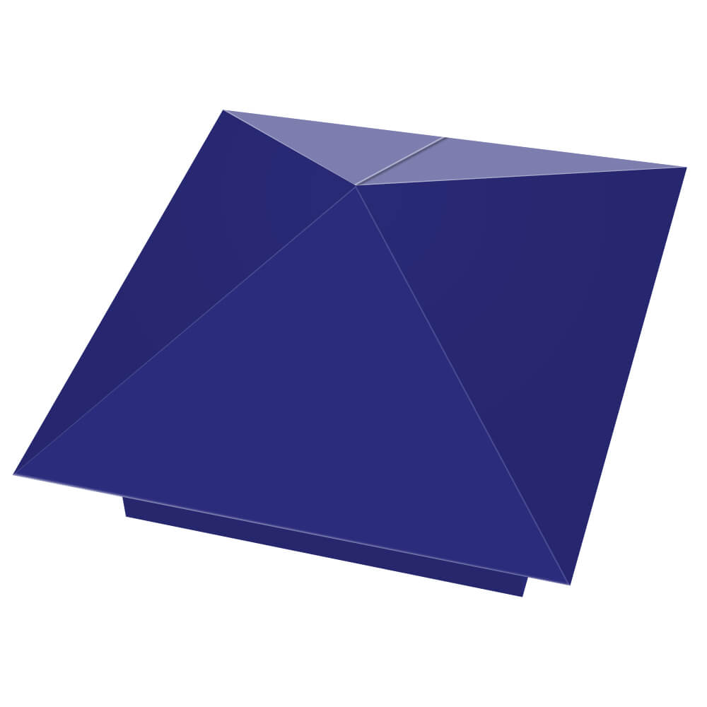 Колпак металлический 400х400мм RAL5002 Синий Ультрамарин заборный Симферополь фото