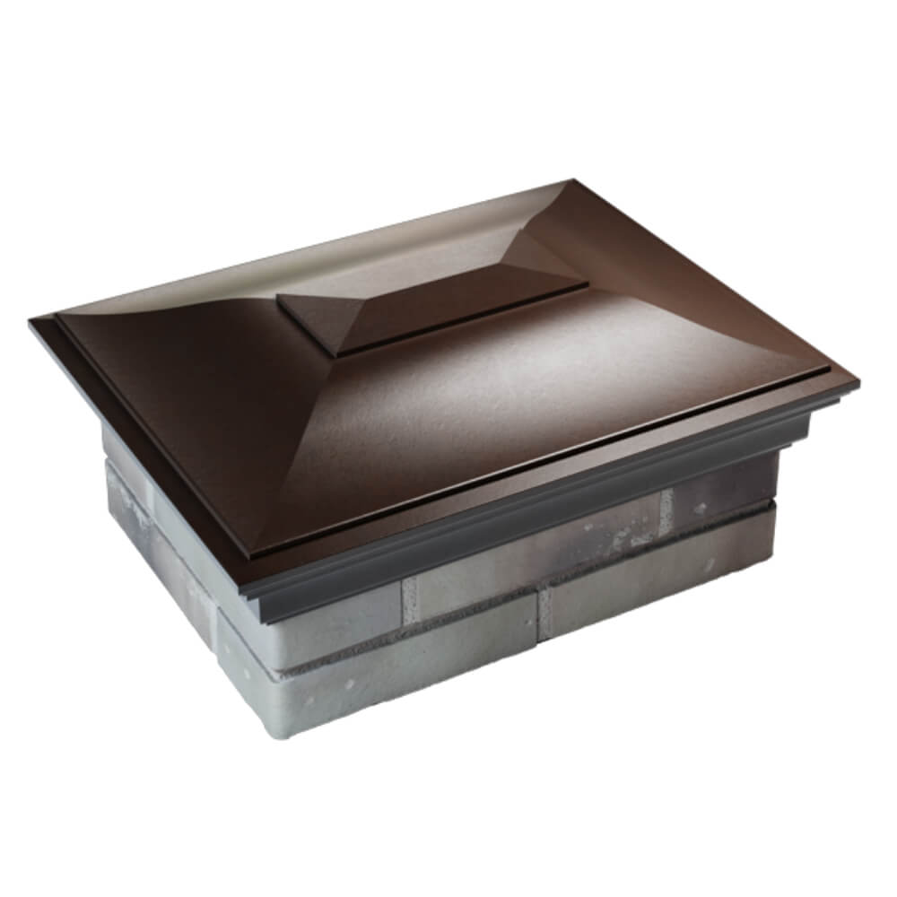 Колпак Zking Монблан Коричневый на столб 2х1.5 кирпича (515х385мм) Симферополь фото