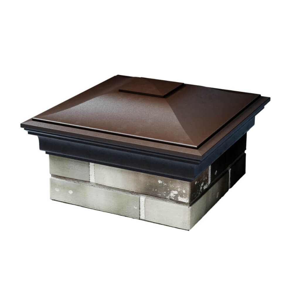 Колпак Zking Монблан Коричневый на столб 1.5х1.5 еврокирпича 0.7НФ (355х355мм) в Симферополе фото