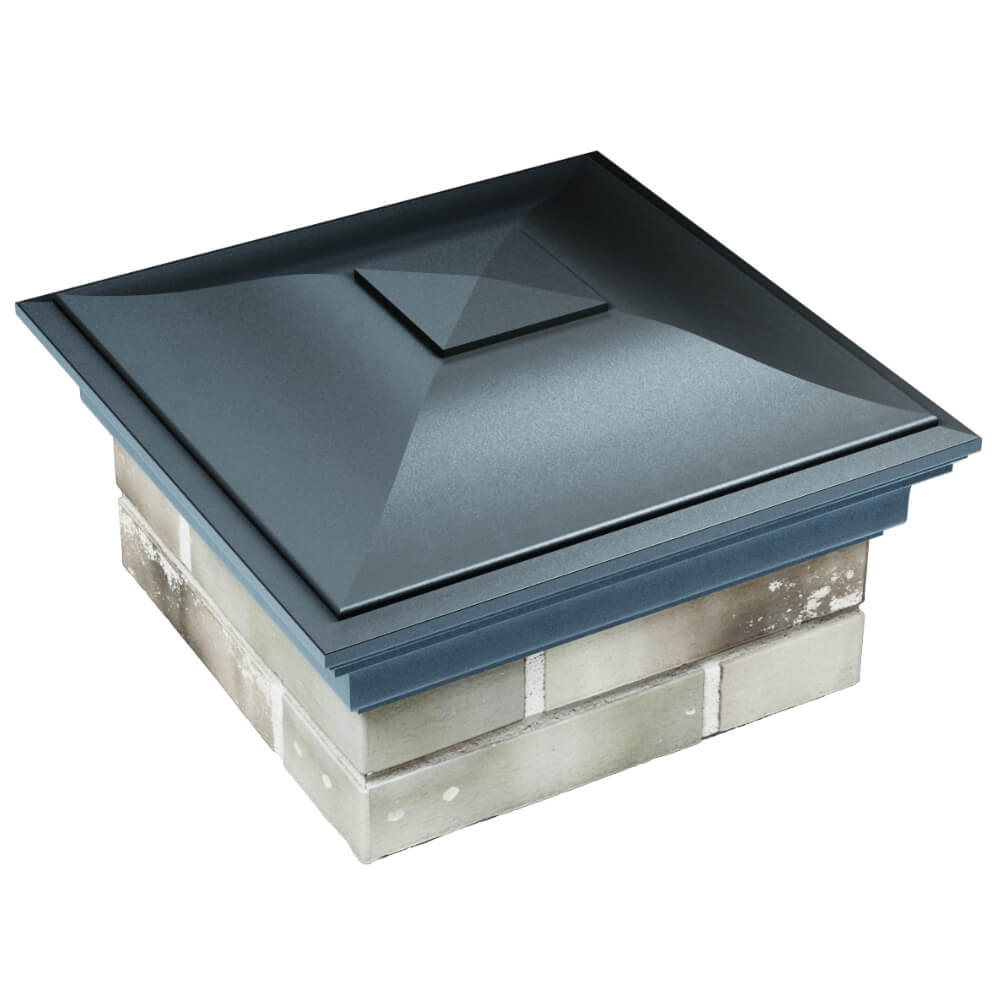 Колпак Zking Монблан Серый на столб 1.5х1.5 кирпича (385х385мм) в Симферополе фото