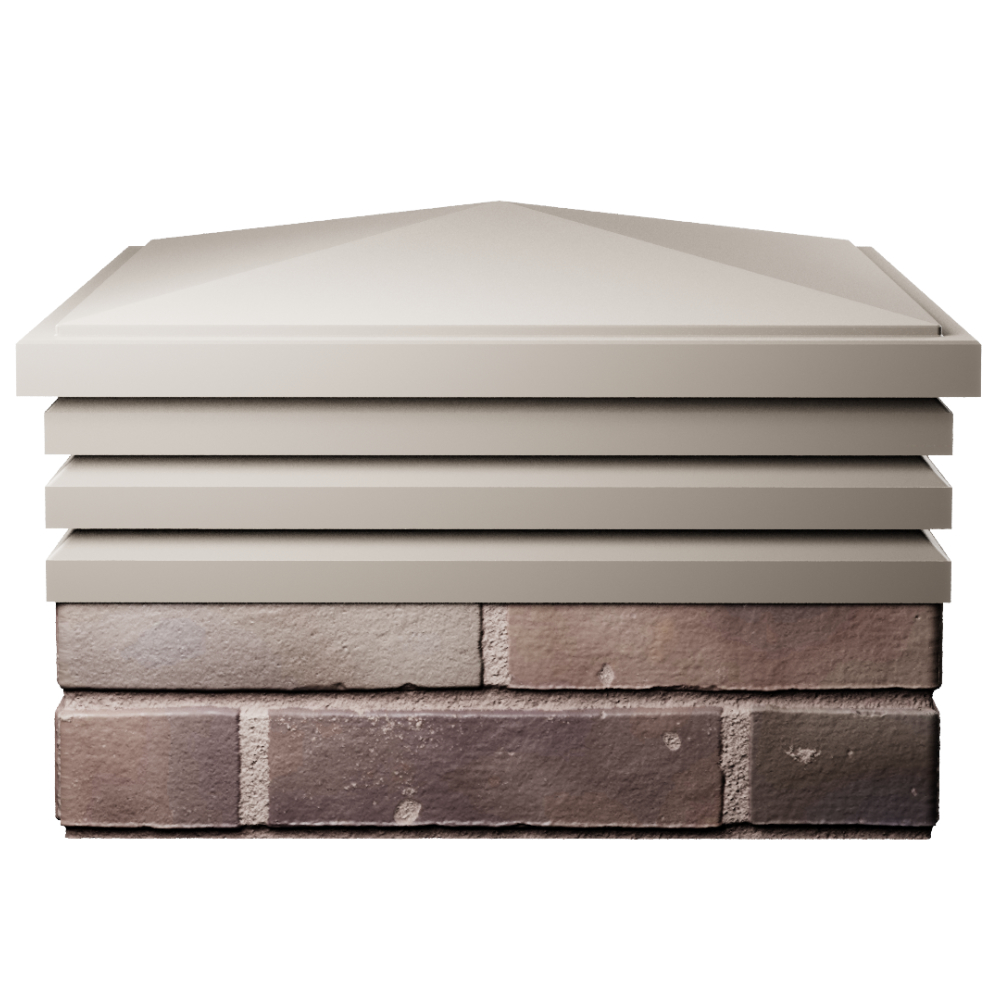 Колпак Zking Бона ХайТек Бежевый на столб 2х2 кирпича (513х513мм) Симферополь фото