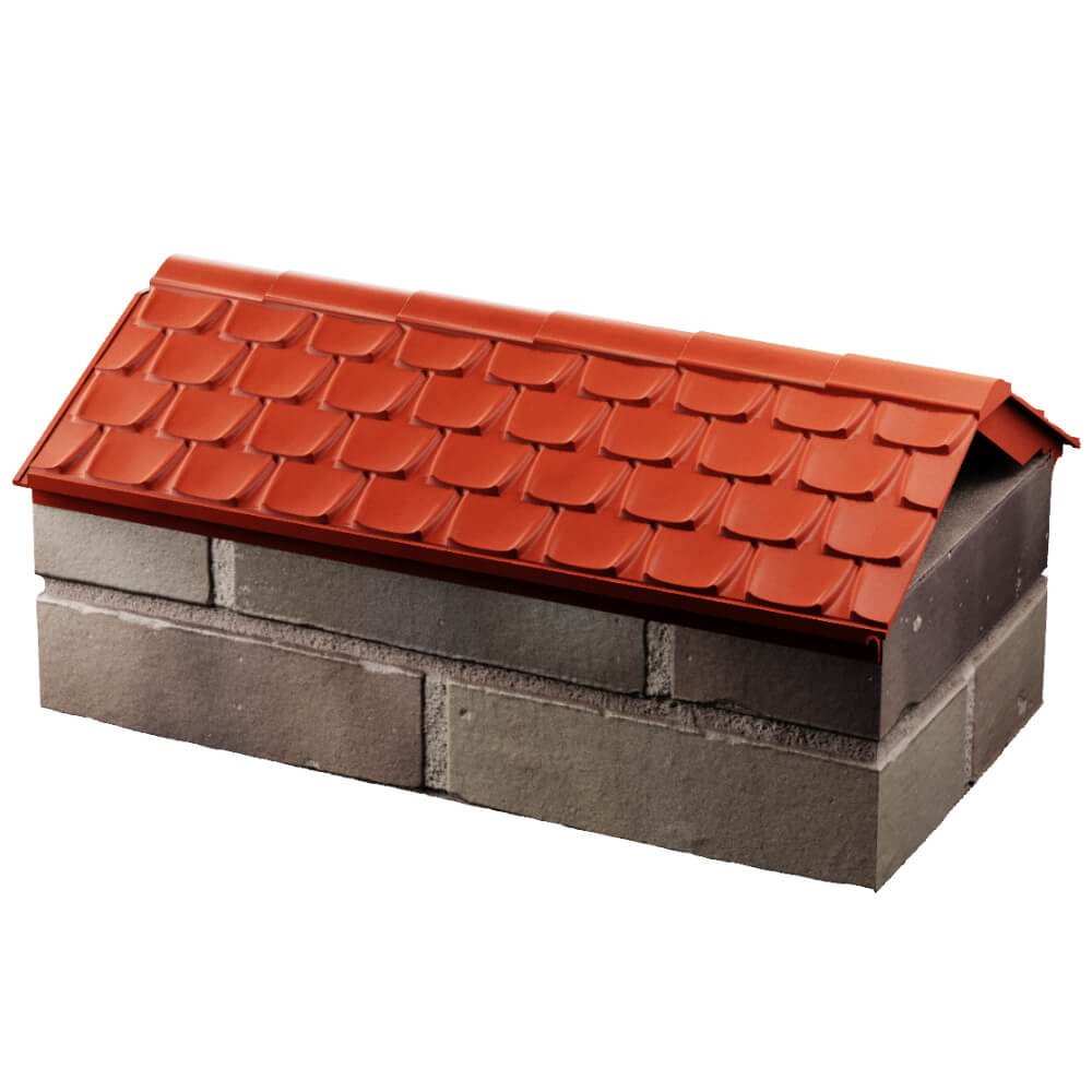 Парапет Zking Эльбрус Красный с посадкой на 1 кирпич (255мм) в Симферополе фото