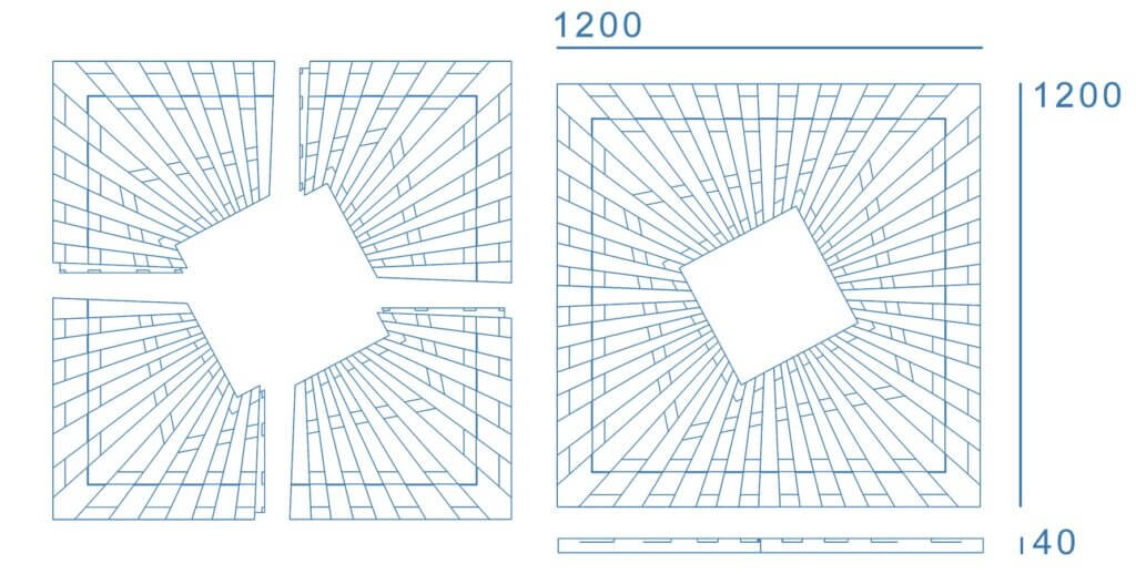 Приствольная решетка для дерева ZKING ATMOSPHERE 1.2х1.2м Серая в Симферополе фото