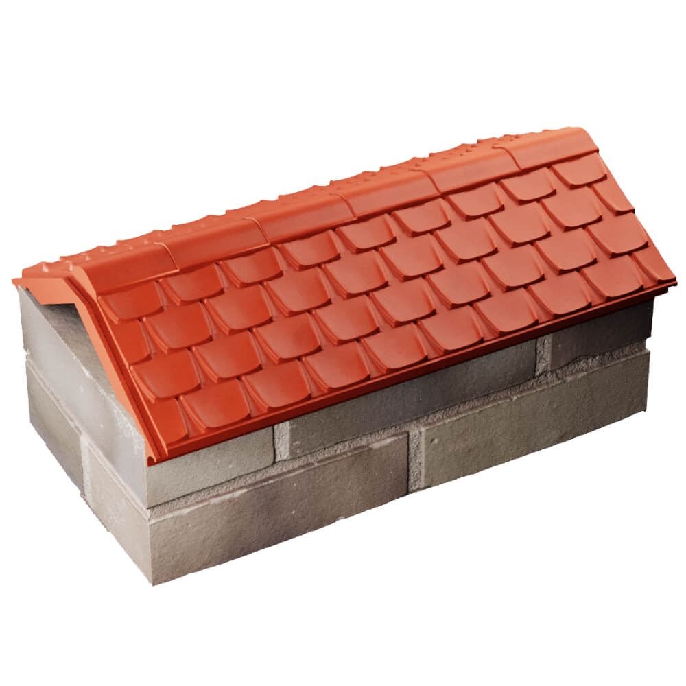 Парапет Zking Эльбрус Красный с посадкой на 1 кирпич (255мм) в Симферополе фото