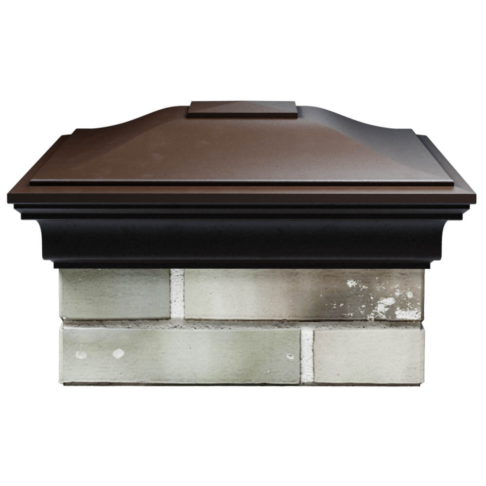 Колпак Zking Монблан Коричневый на столб 1.5х1.5 кирпича (385х385мм) Симферополь фото