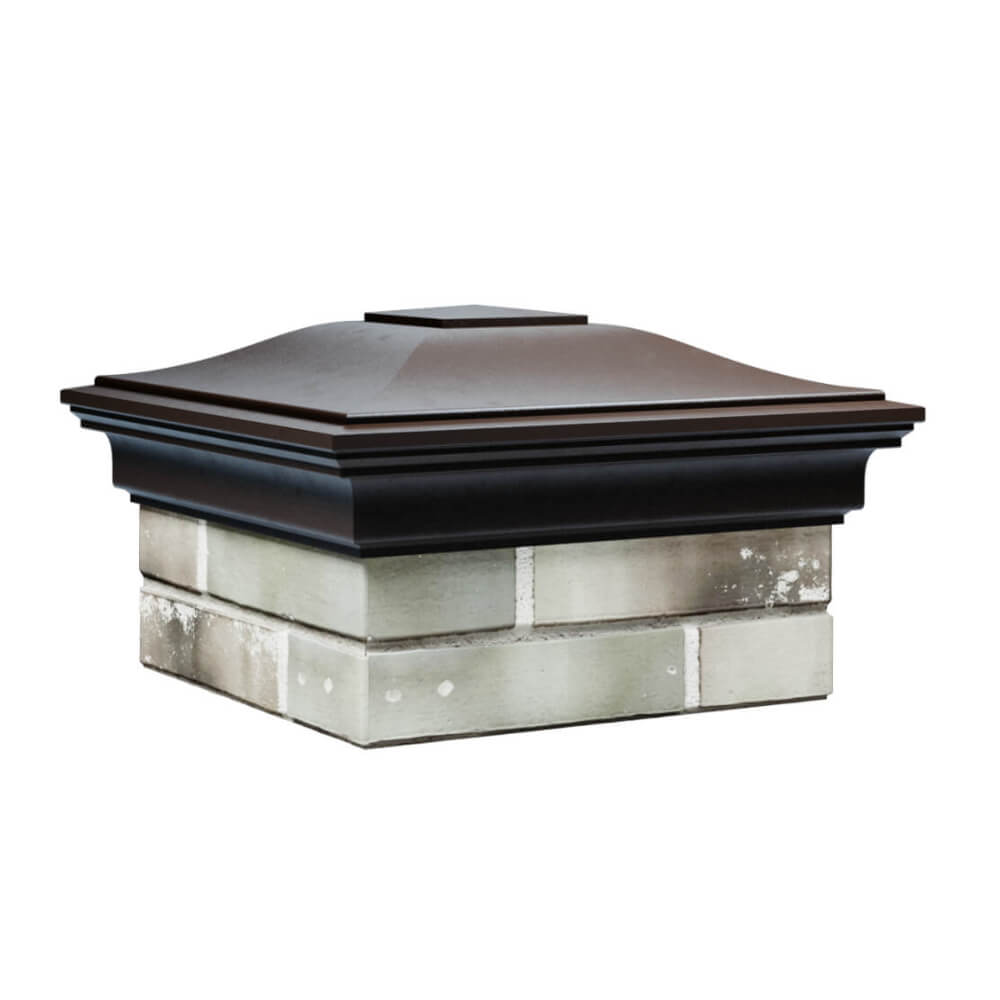 Колпак Zking Монблан Коричневый на столб 1.5х1.5 еврокирпича 0.7НФ (355х355мм) в Симферополе фото