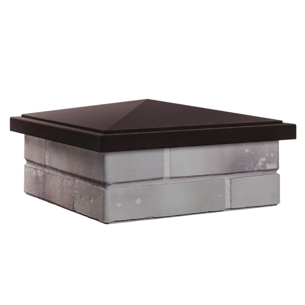 Колпак Zking БонаМоно Коричневый на столб 1.5х1.5 кирпича (385х385, 400х400мм) в Симферополе фото