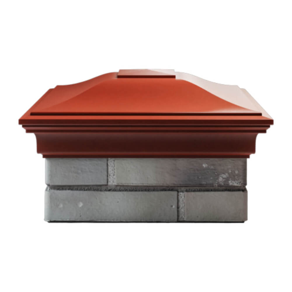 Колпак Zking Монблан Красный на столб 1.5х1.5 еврокирпича 0.7НФ (355х355мм) Симферополь фото