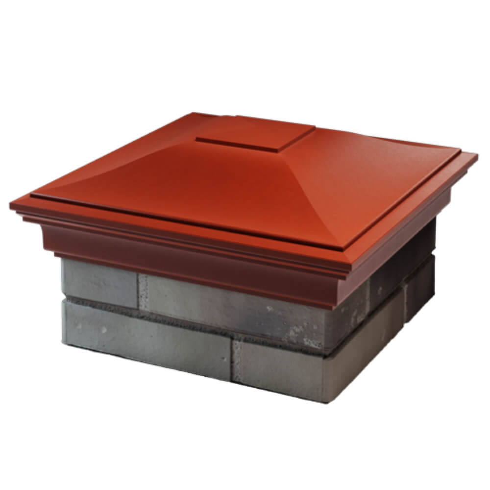 Колпак Zking Монблан Красный на столб 1.5х1.5 кирпича (385х385мм) в Симферополе фото