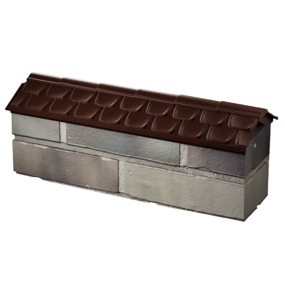 Парапет Zking Эльбрус Коричневый с посадкой на 0.5 кирпича (130мм) в Симферополе фото