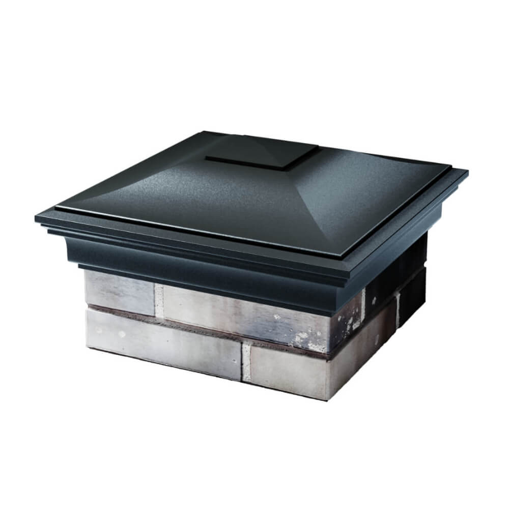 Колпак Zking Монблан Черный на столб 1.5х1.5 еврокирпича 0.7НФ (355х355мм) в Симферополе фото