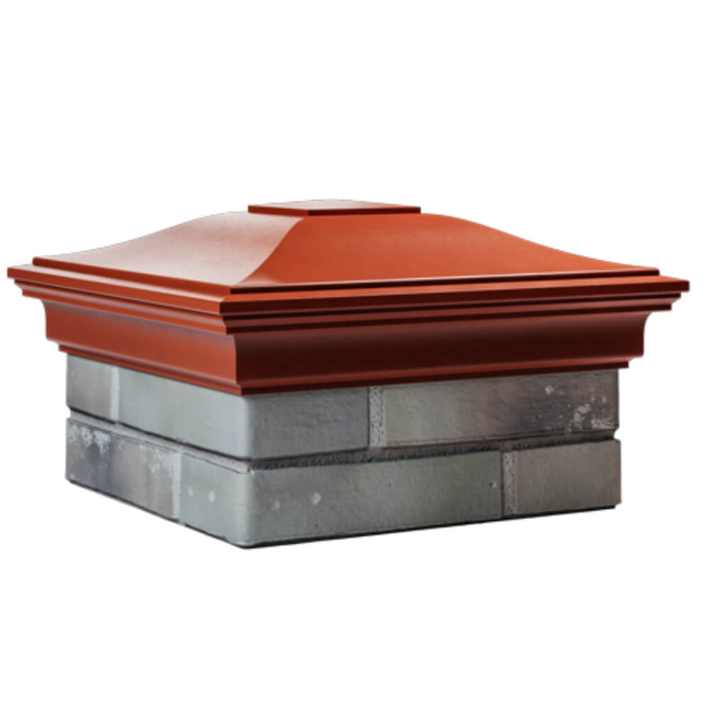 Колпак Zking Монблан Красный на столб 1.5х1.5 кирпича (385х385мм) в Симферополе фото