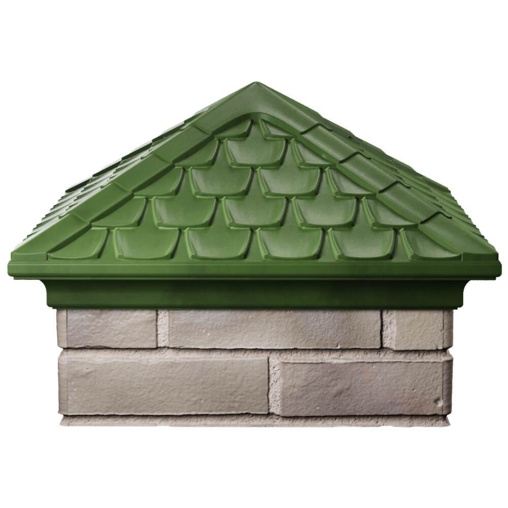 Колпак Zking Эльбрус Зеленый на столб 1.5х1.5 кирпича (385х385мм) Симферополь фото