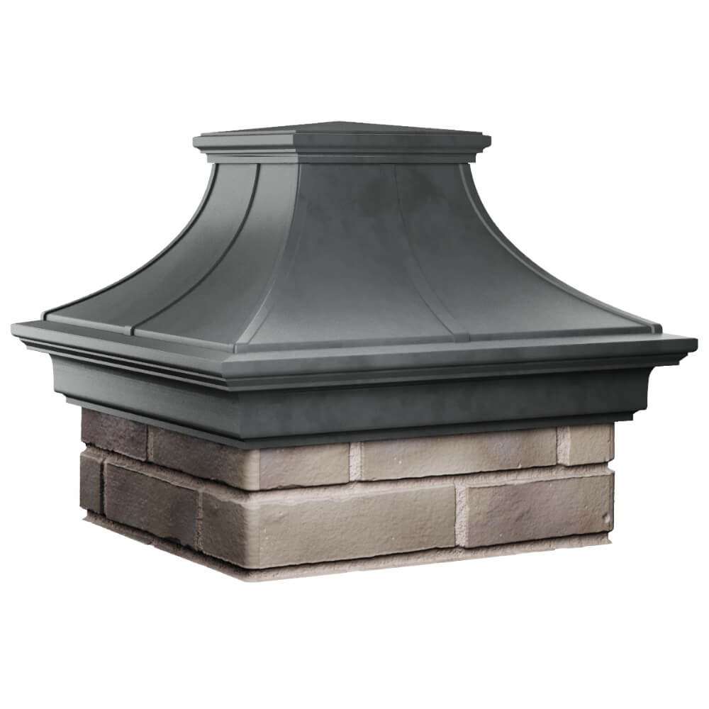 Колпак Zking Монблан Премиум Серый на столб 1.5х1.5 кирпича (385х385мм) в Симферополе фото