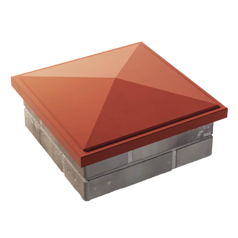 Колпак Zking БонаМоно Красный на столб 1.5х1.5 кирпича (385х385, 400х400мм) в Симферополе фото