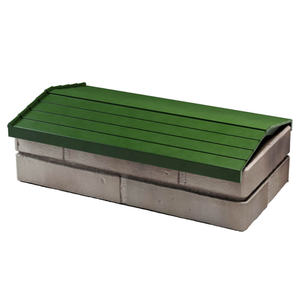 Парапет Zking Бона ХайТек Зеленый с посадкой на 1 кирпич (200/225/255мм) в Симферополе фото