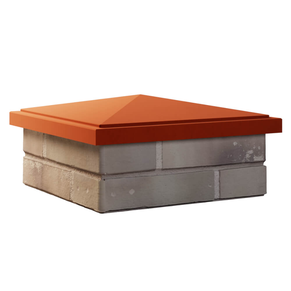 Колпак Zking БонаМоно Красный на столб 1.5х1.5 кирпича (385х385, 400х400мм) в Симферополе фото