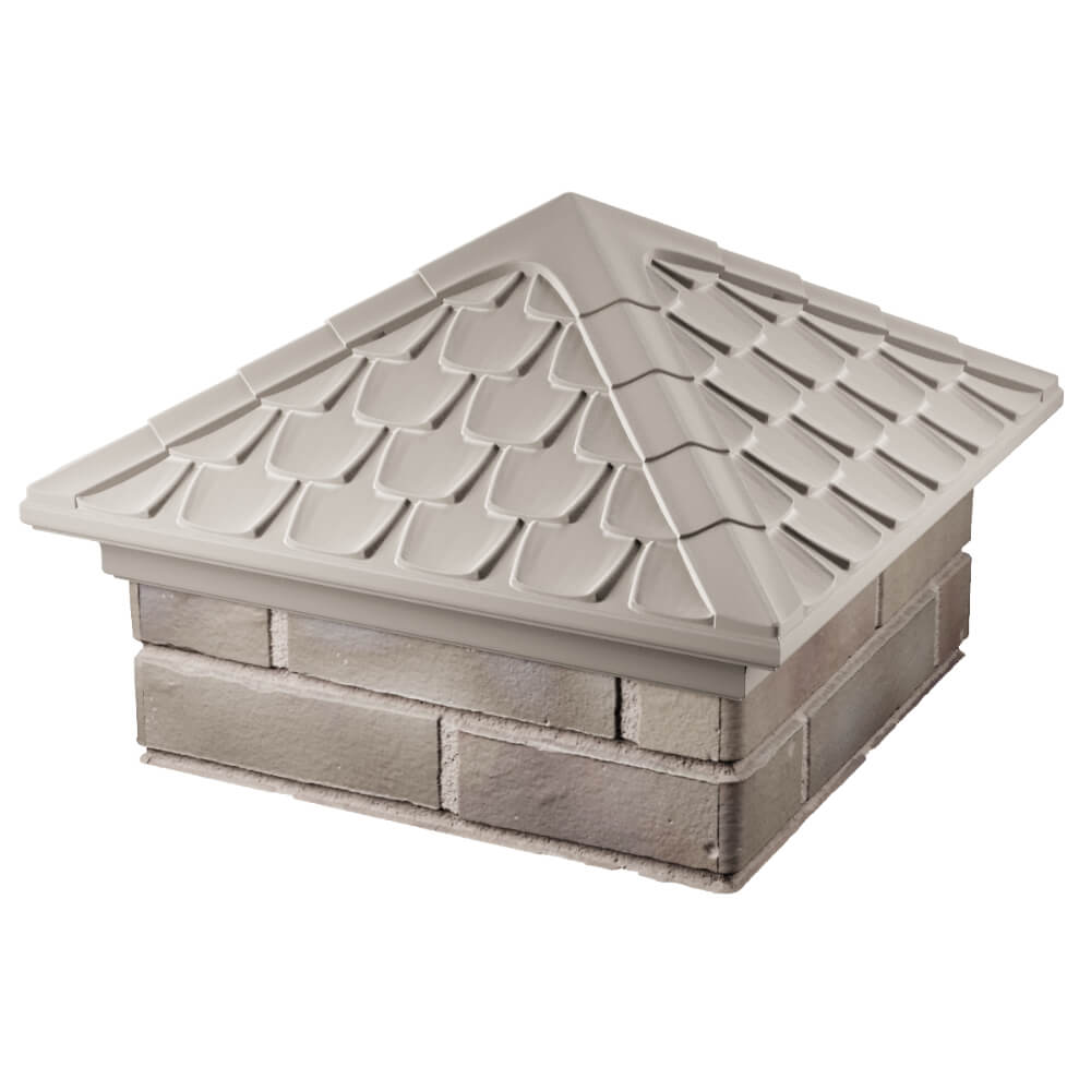 Колпак Zking Эльбрус Бежевый на столб 1.5х1.5 кирпича (385х385мм) в Симферополе фото